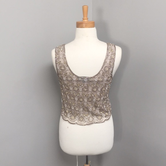 TOPSHOP Petite Beaded Tank Top - Picture 2 of 4